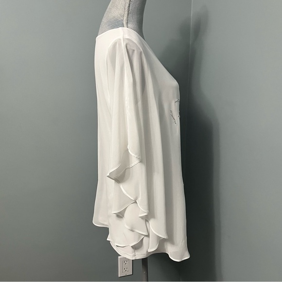 JOSEPH RIBKOFF Gem detailed flowy blouse shirt women’s size 14 - Picture 13 of 16